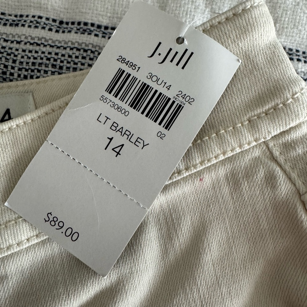 J. Jill Cream High-Waisted Jeans - Picture 2 of 3